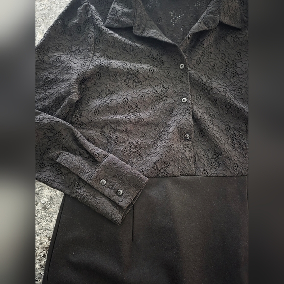 Tristan Ponte And Lace Fitted Dress Sz Xl - Picture 6 of 8